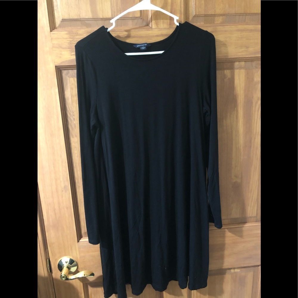 Crew neck line swing dress